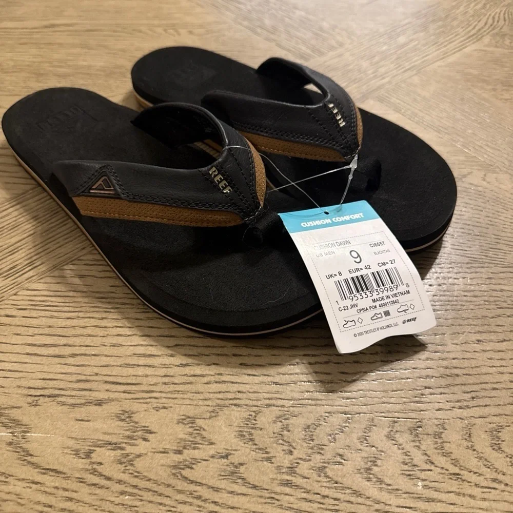 REEF CUSHION DAWN men's flip flop sandals, brown, Size 9